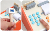 Wooden Toy Cash Register with Barcode Scanner &amp; Credit Card Terminal