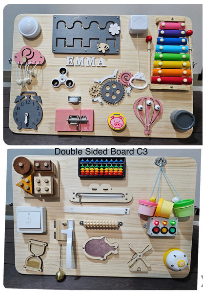 Customizable Montessori Busy Board – Sensory Activity Toy for Toddlers | Fine Motor Skills & Early Learning