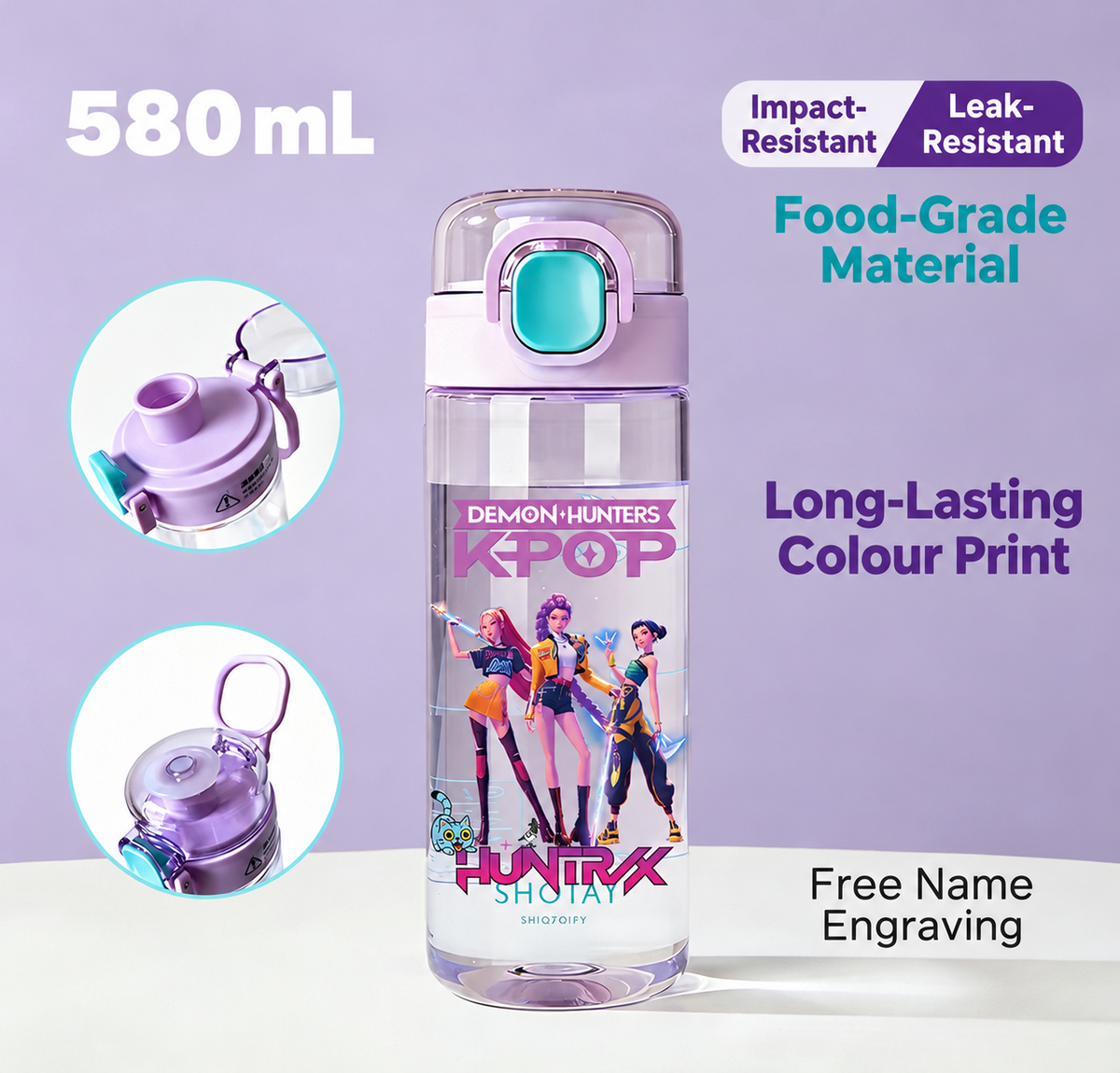 Personalised Kids’ School Water Bottle with Strap & Free Name Engraving | Preschool, Primary 1 Prep