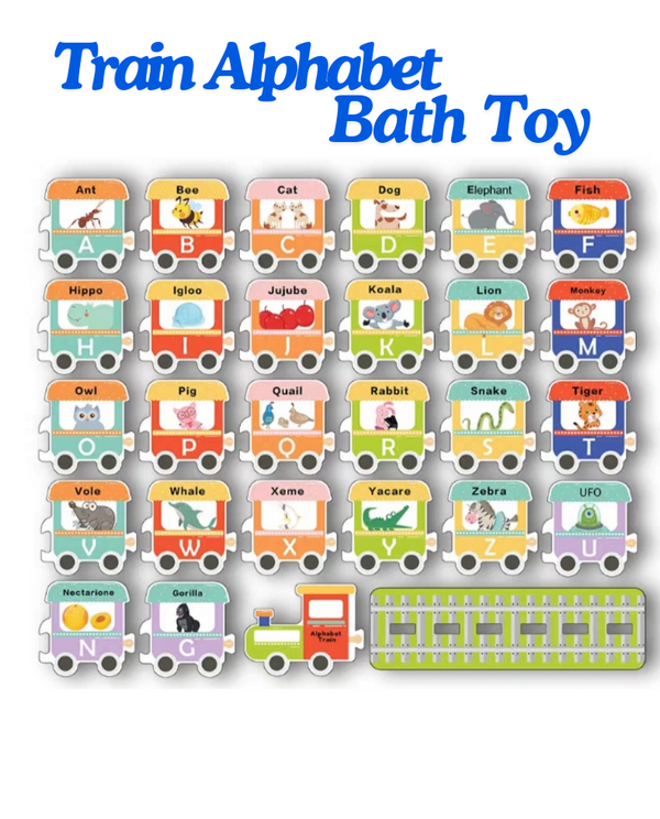 Children's Alphabet Train Educational Bath Toy Set