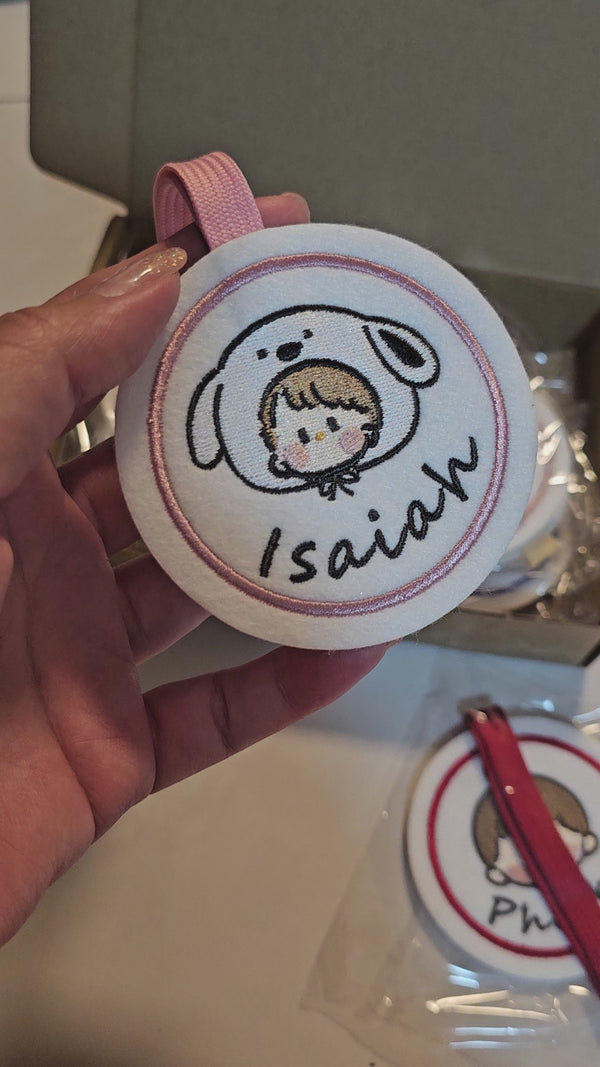 Customisable Embroidered Name Bag Tag