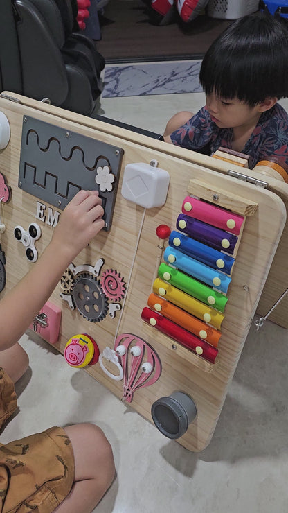 Customizable Montessori Busy Board – Sensory Activity Toy for Toddlers | Fine Motor Skills & Early Learning