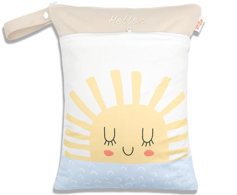 Personalised Embroidered Double Zip Waterproof Wet Bag – Durable & Stylish Storage for Kids & Travel (40 x 30 cm)