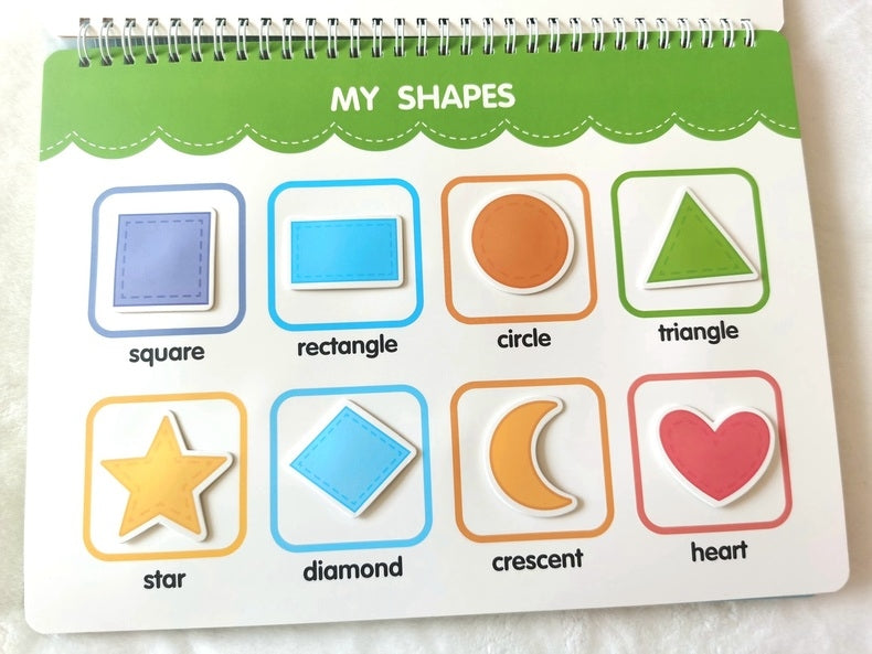 Interactive Busy Book for Preschoolers – 12 Educational Themes with Velcro Play