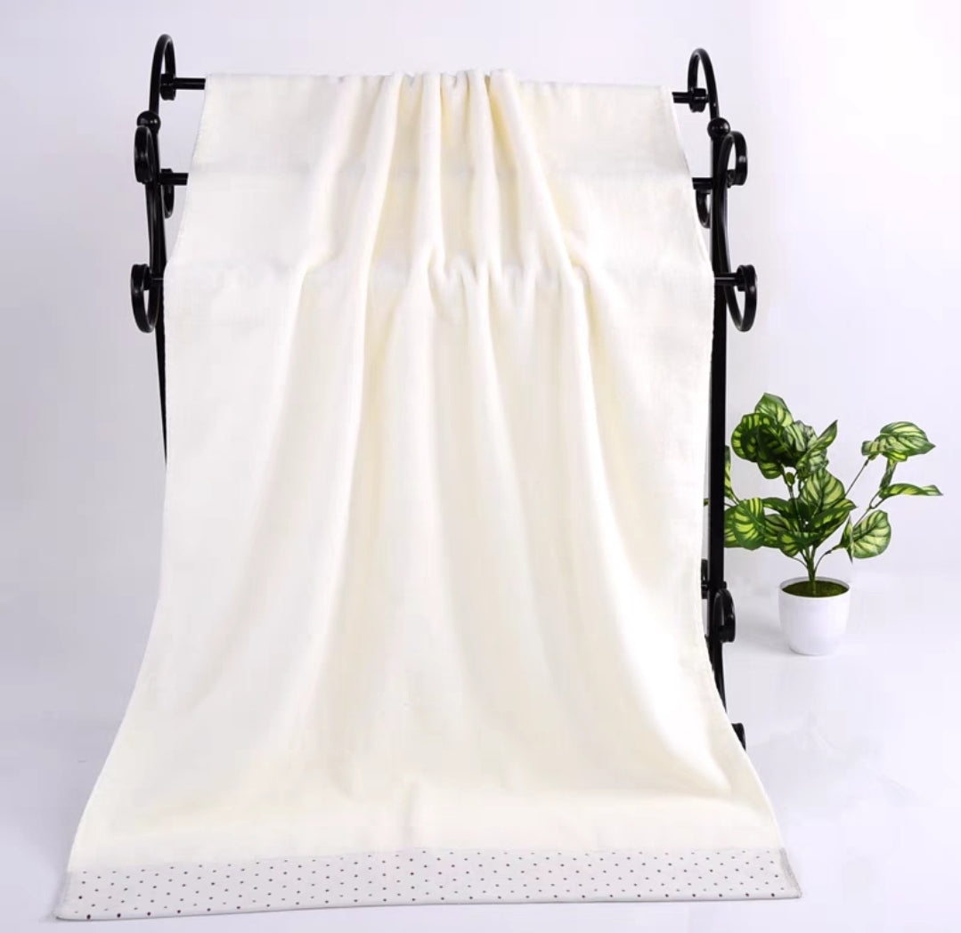 Personalised Embroidered Cotton Towel – 7 Colours | 2 Sizes | Custom Name or Logo