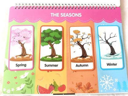 Interactive Busy Book for Preschoolers – 12 Educational Themes with Velcro Play