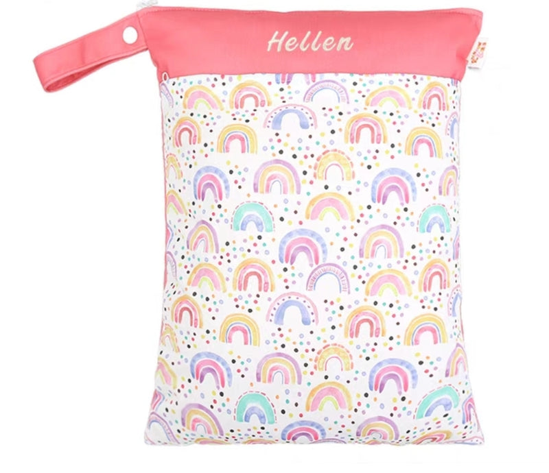 Personalised Embroidered Double Zip Waterproof Wet Bag – Durable & Stylish Storage for Kids & Travel (40 x 30 cm)