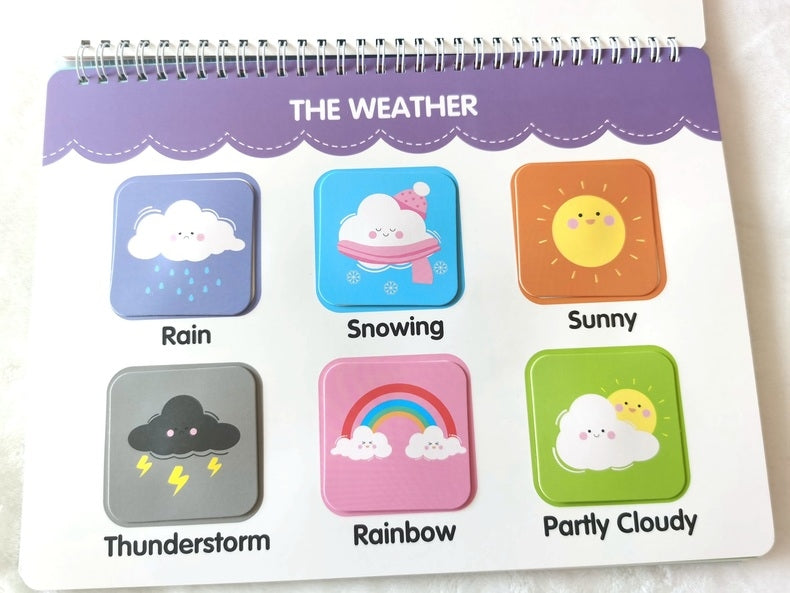 Interactive Busy Book for Preschoolers – 12 Educational Themes with Velcro Play