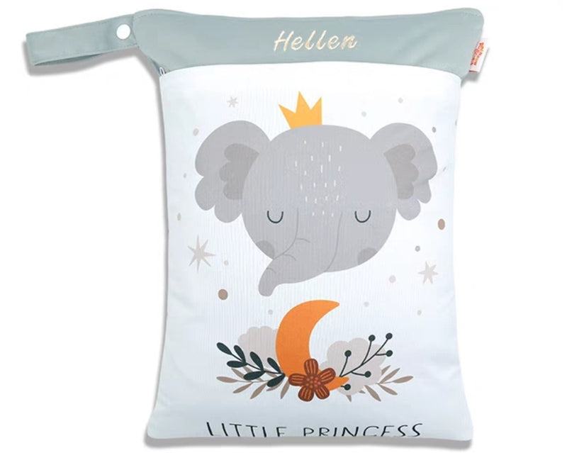 Personalised Embroidered Double Zip Waterproof Wet Bag – Durable & Stylish Storage for Kids & Travel (40 x 30 cm)
