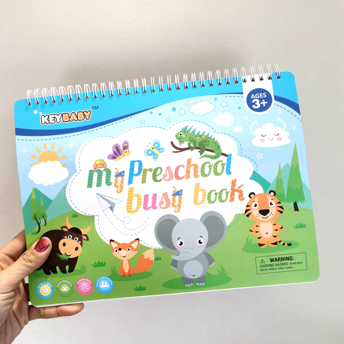 Interactive Busy Book for Preschoolers – 12 Educational Themes with Velcro Play