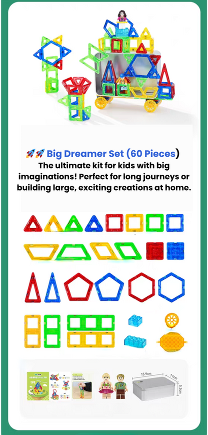 Portable Mini Magnetic Tiles – Creative Fun Anywhere!