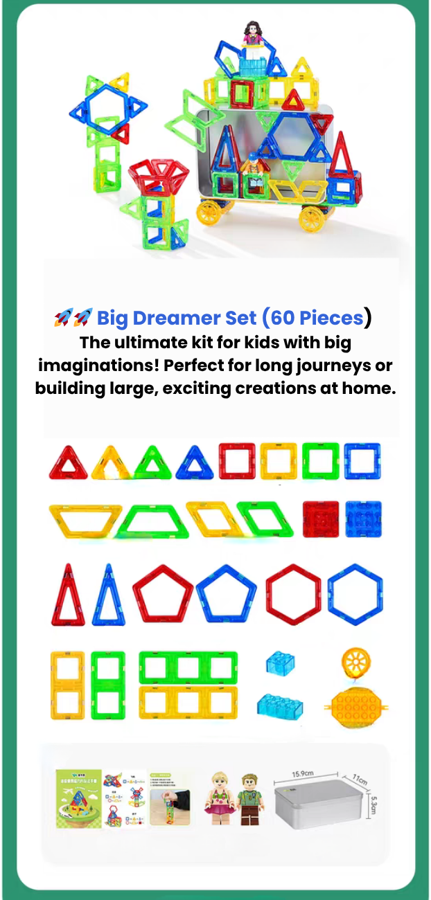 Portable Mini Magnetic Tiles – Creative Fun Anywhere!