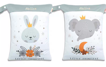 Personalised Embroidered Double Zip Waterproof Wet Bag – Durable & Stylish Storage for Kids & Travel (40 x 30 cm)