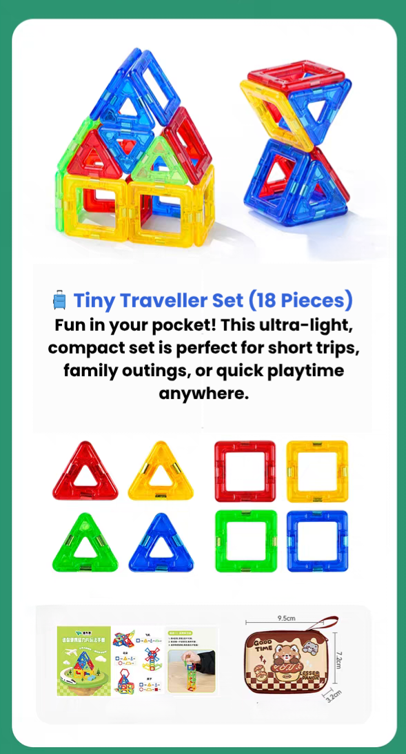 Portable Mini Magnetic Tiles – Creative Fun Anywhere!