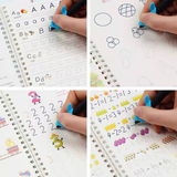 Magic Reusable Copybook for Kids – 4Pcs Handwriting Practice Set with Pen & Refills