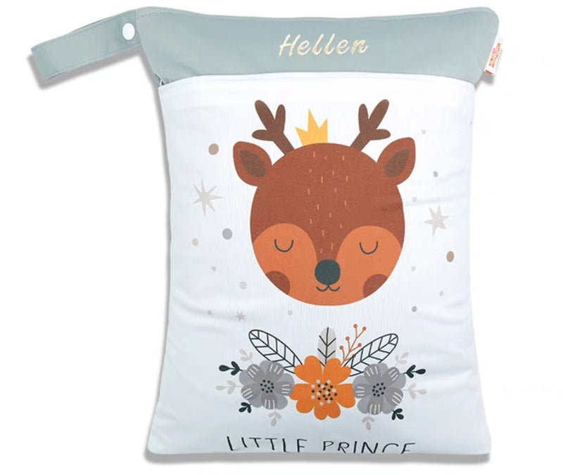 Personalised Embroidered Double Zip Waterproof Wet Bag – Durable & Stylish Storage for Kids & Travel (40 x 30 cm)