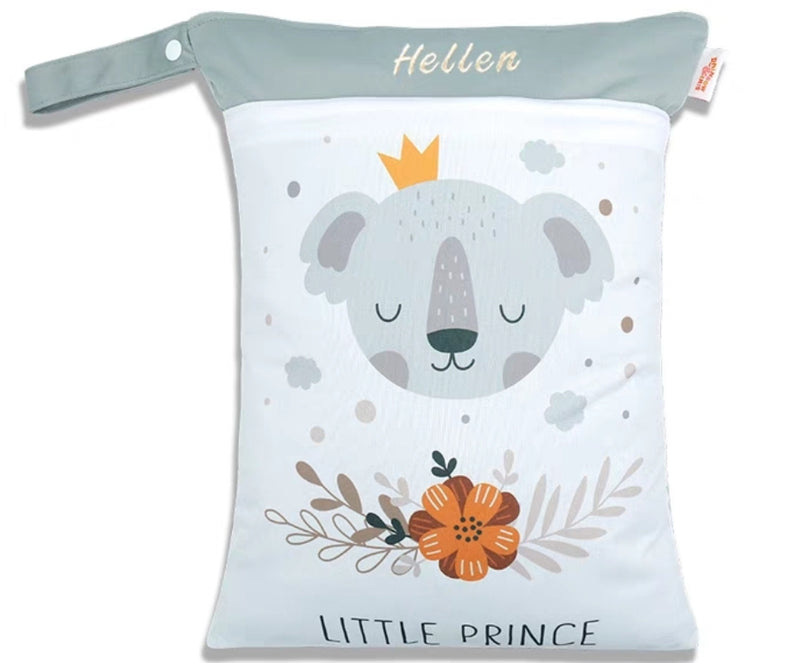 Personalised Embroidered Double Zip Waterproof Wet Bag – Durable & Stylish Storage for Kids & Travel (40 x 30 cm)